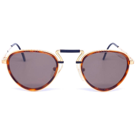 Tiffanys 23K gold plated round sunglasses with a superb design, rare and collectible piece in NOS condition.