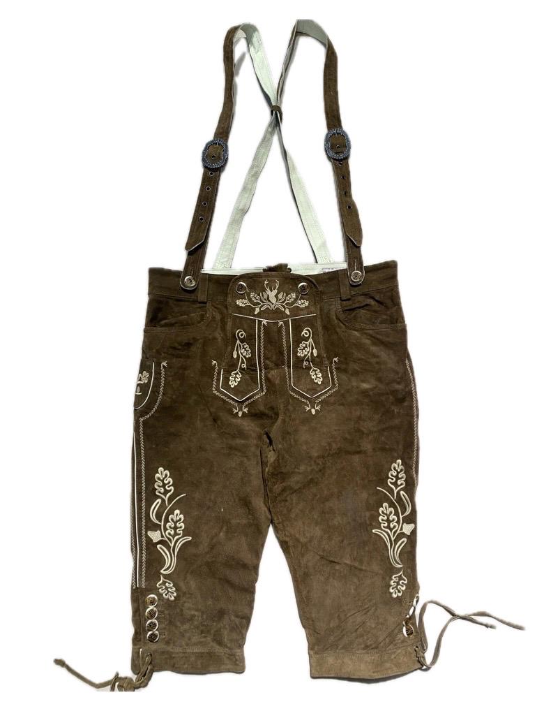 German tradition leather shorts w suspenders, trachten Garments 3 variants