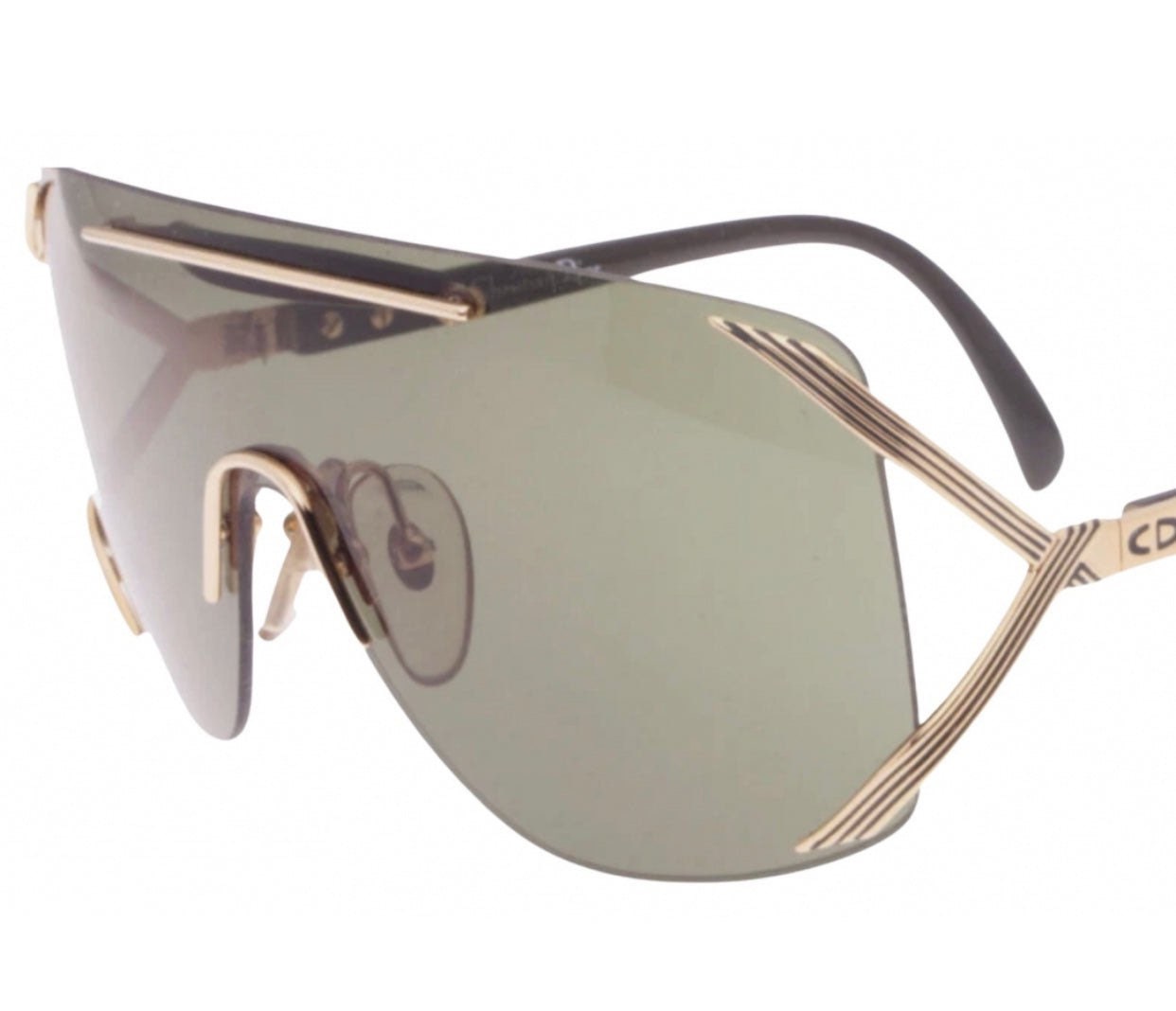 Christian Dior mask 2434 unisex shield party swagger sunglasses made in Austria, 1980s NOS mint