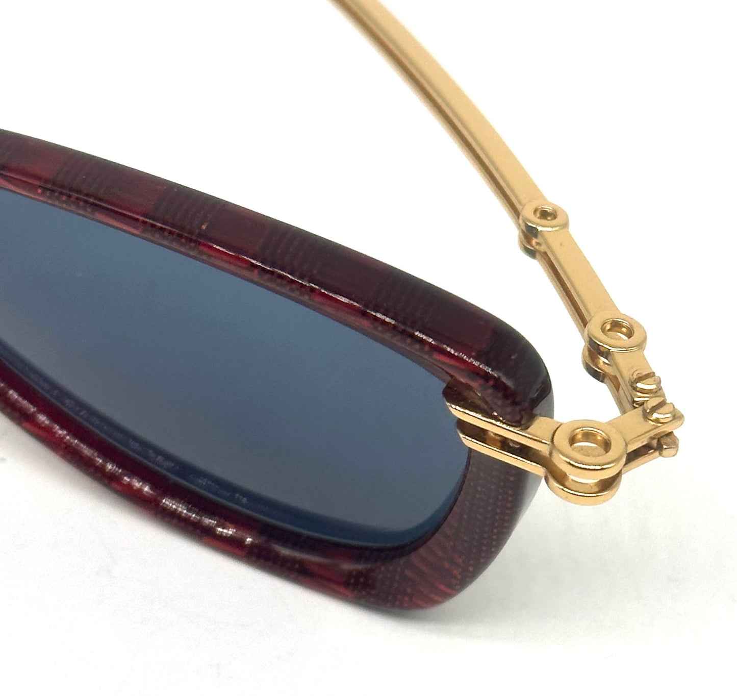 Robert Rudger burgundy gold steampunk sunglasses made in Austria, rare 90s NOS