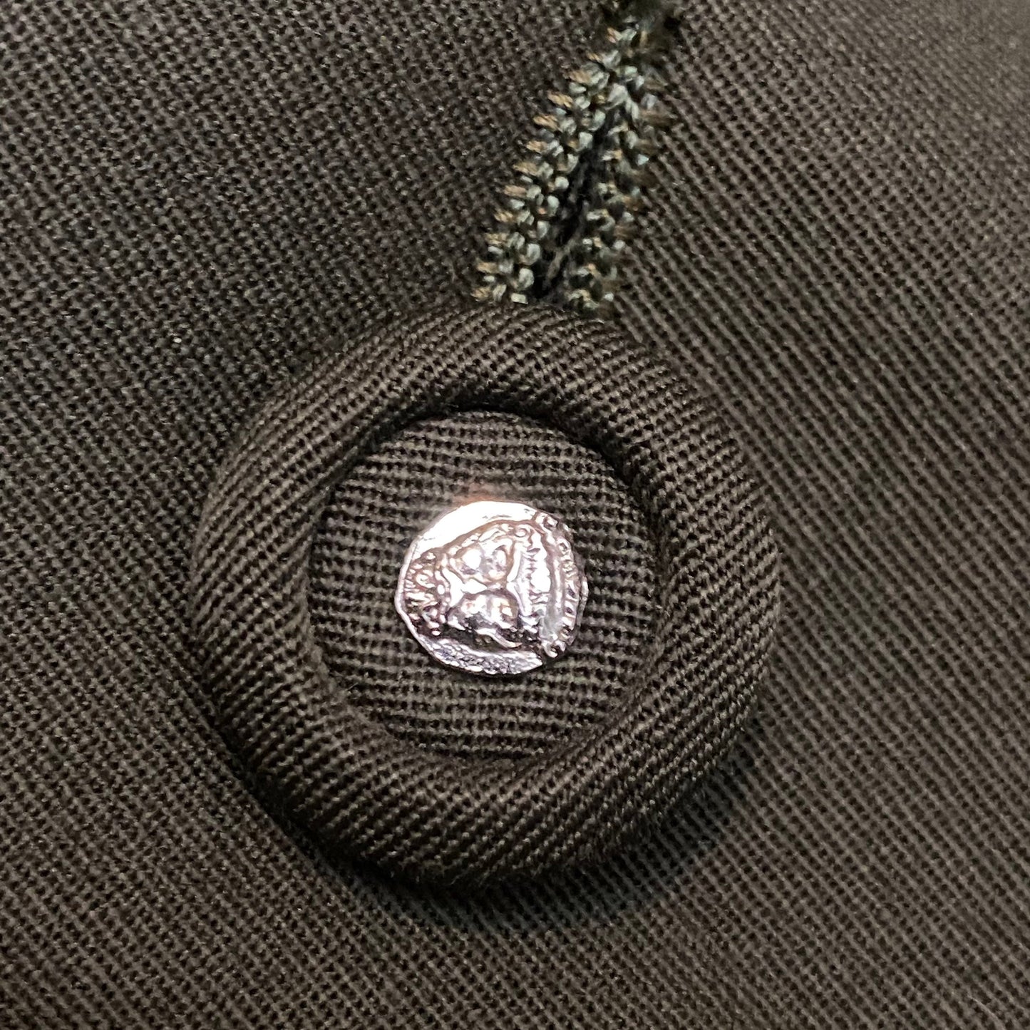 Istante by Versace military style army green blazer jacket sz 42, mint