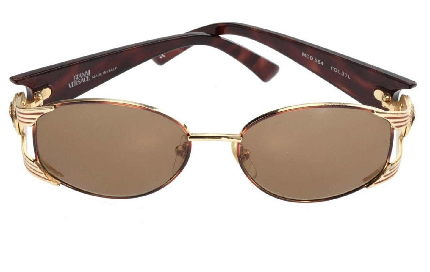 Gianni Versace S64 90s biggie medusa tort gold Sunglasses oversized great condition