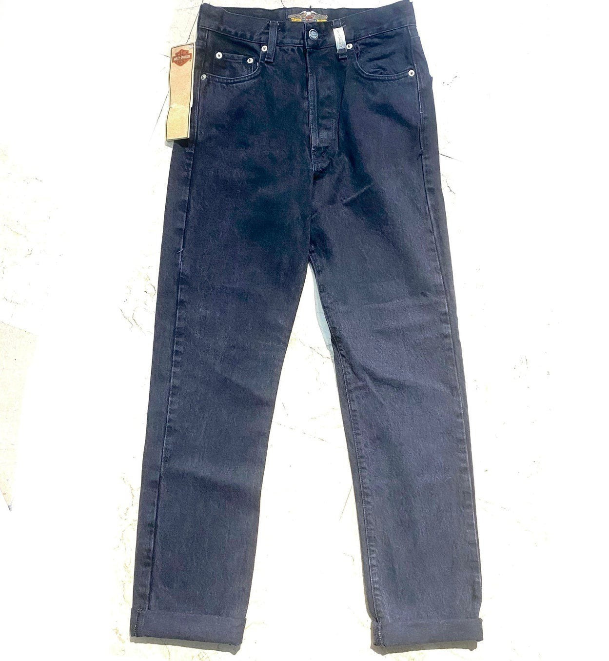 Harley Davidson Softail NOS 90s stone washed  denim jeans, sz 28,29,30,31 BNWT