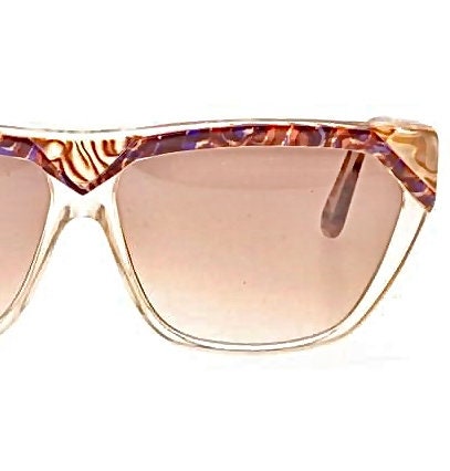 Premier oversized square sunglasses with an incredible shell alike mother pearl texture, NOS 80s France