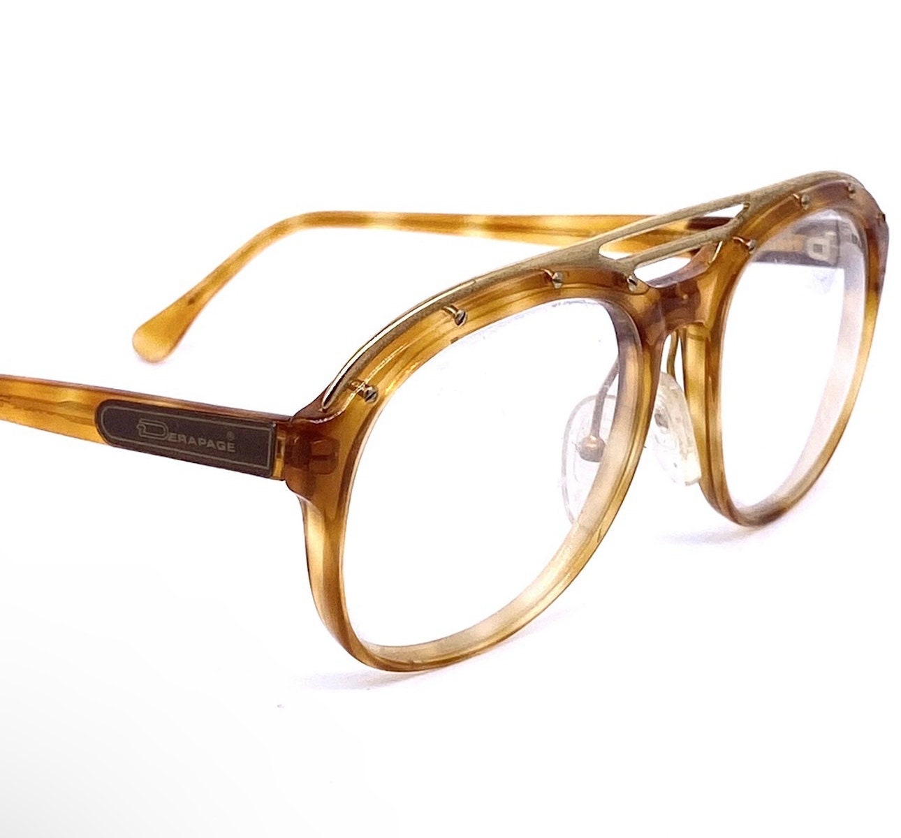Dérapage luxury aviator glasses hand made in Italy, 2 colorways, NOS 80s
