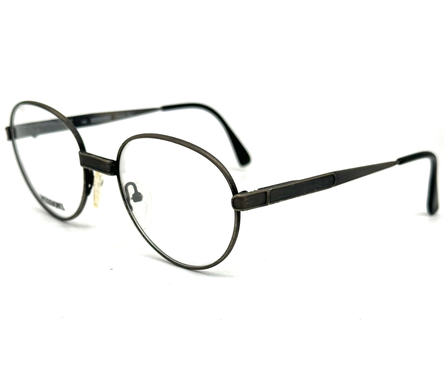 Missoni m821 round gunmetal frames, pantos minimalist glasses made in Italy, 80s NOS