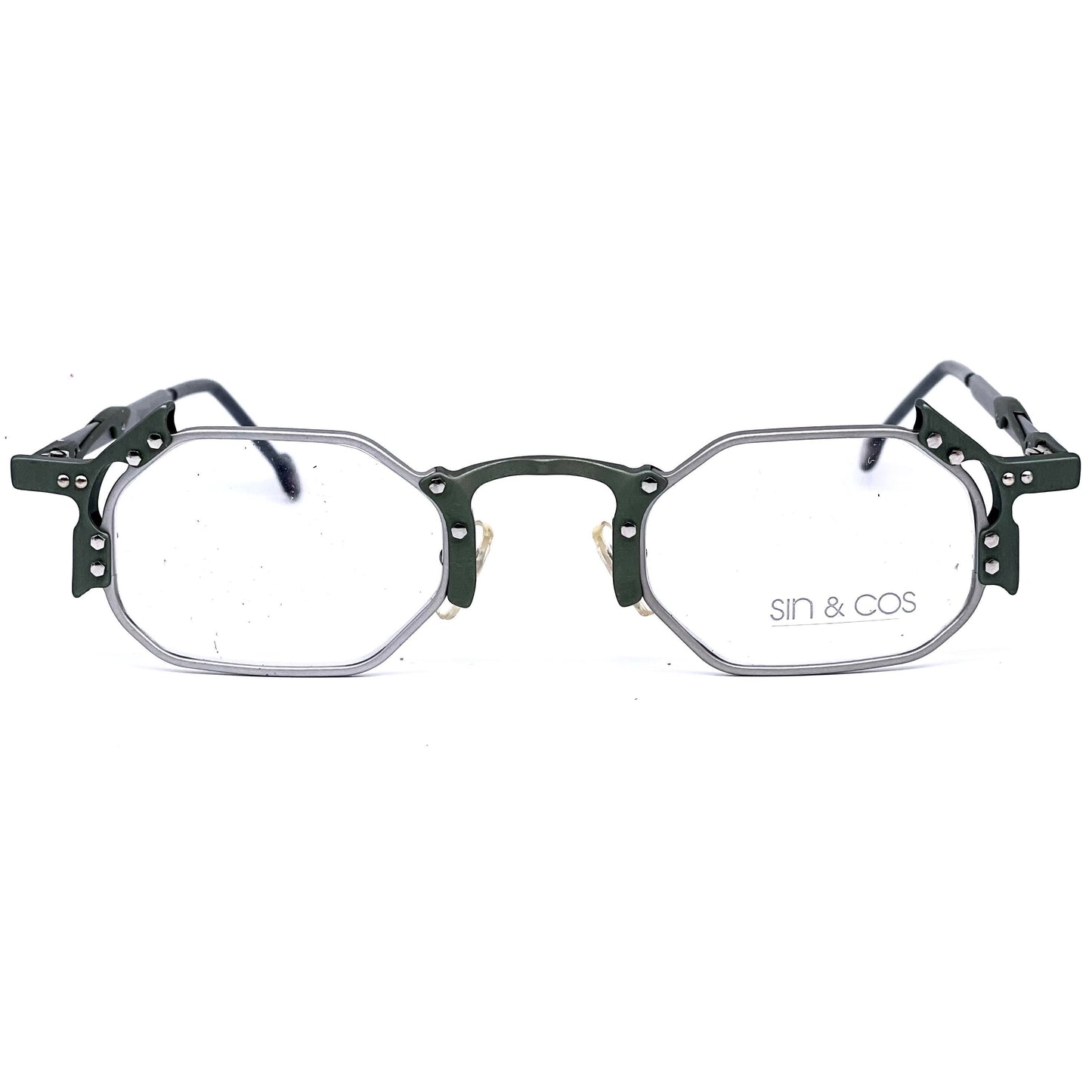 Sin&Cos SC802 esagonal shaped eyeglasses frames NOS 90s Italy
