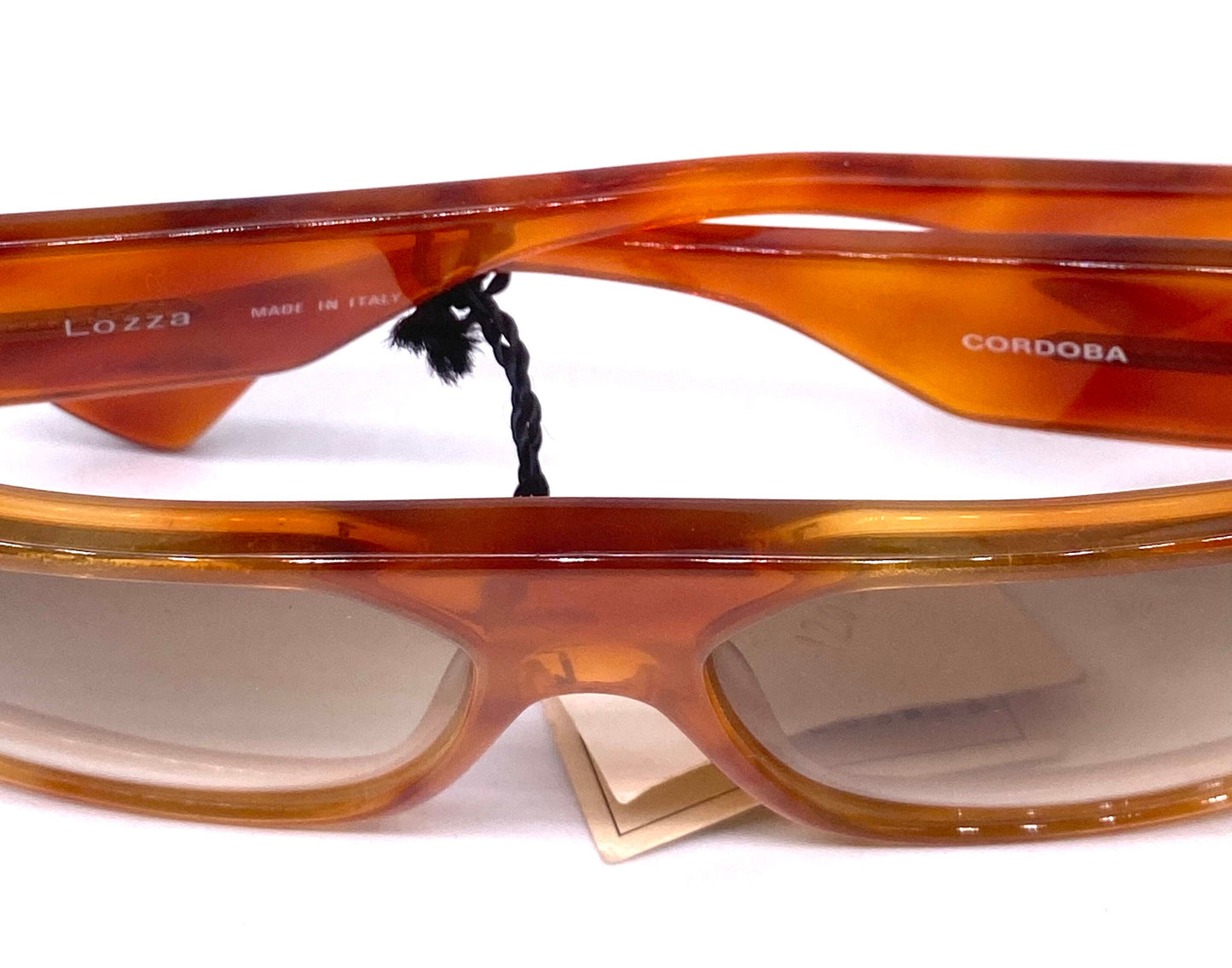 Lozza Cordoba wrap sunglasses with flat browline, in a thick Demi blonde cello, NoS 70s