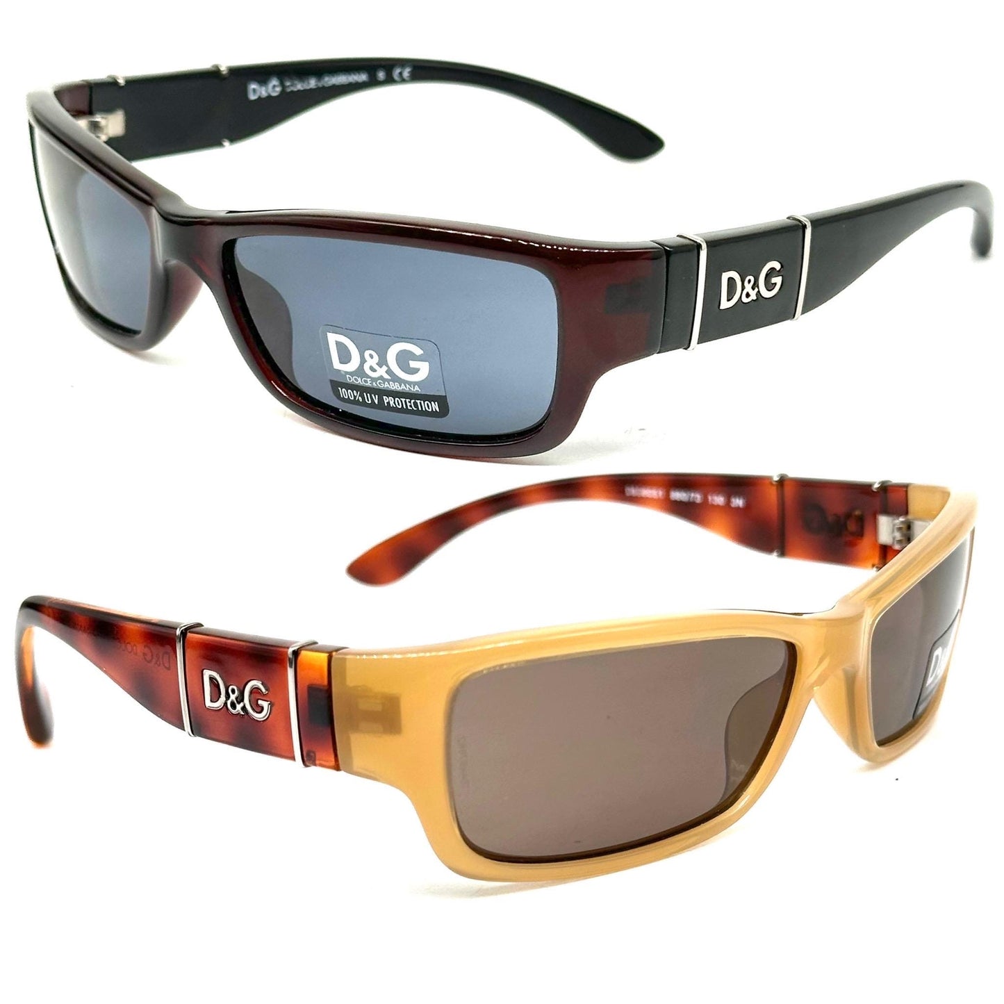 D&G Dolce Gabbana 8051 fancy wrap square sunglasses coming in 2 beautiful colorways, NOS 90s Never worn