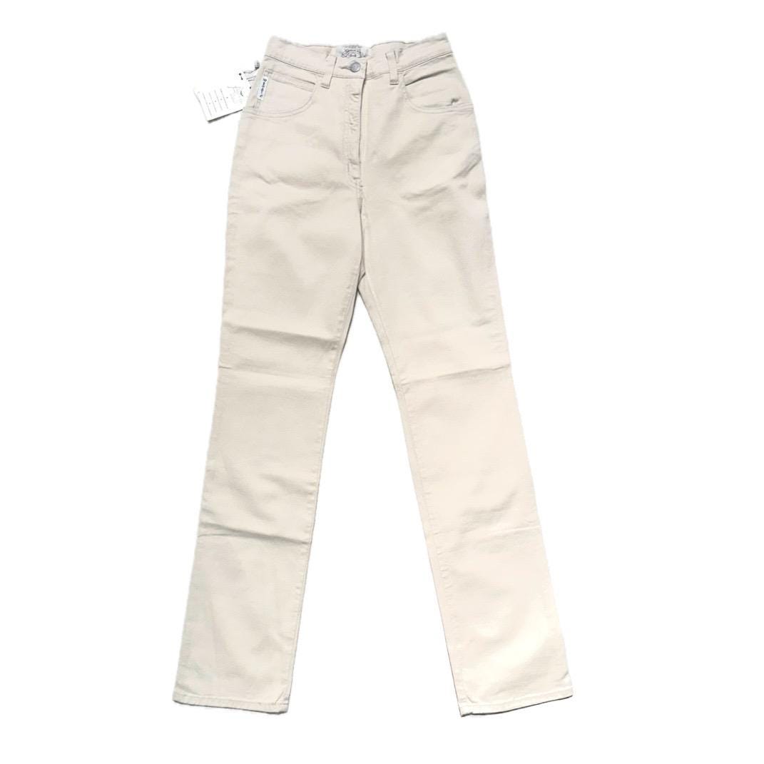 Armani Jeans Sand Beige Cotton SS Pant size 27 NWT 90s