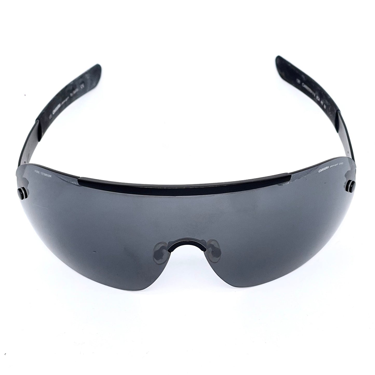 Carrera Design V8 oversized wrap-mask sunglasses made in Italy by Safilo, early y2k NoS