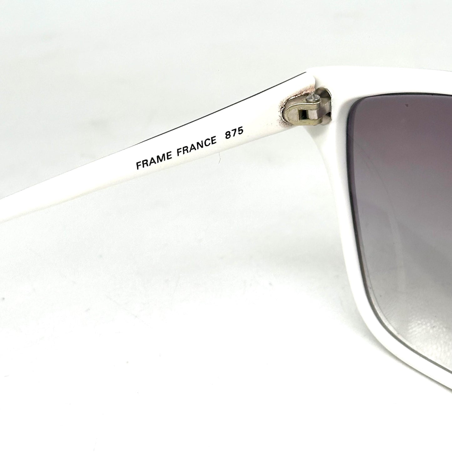 Jean-Louis Scherrer Paris frame 875 black and white futuristic design oversize sunglasses. 90s NOS France