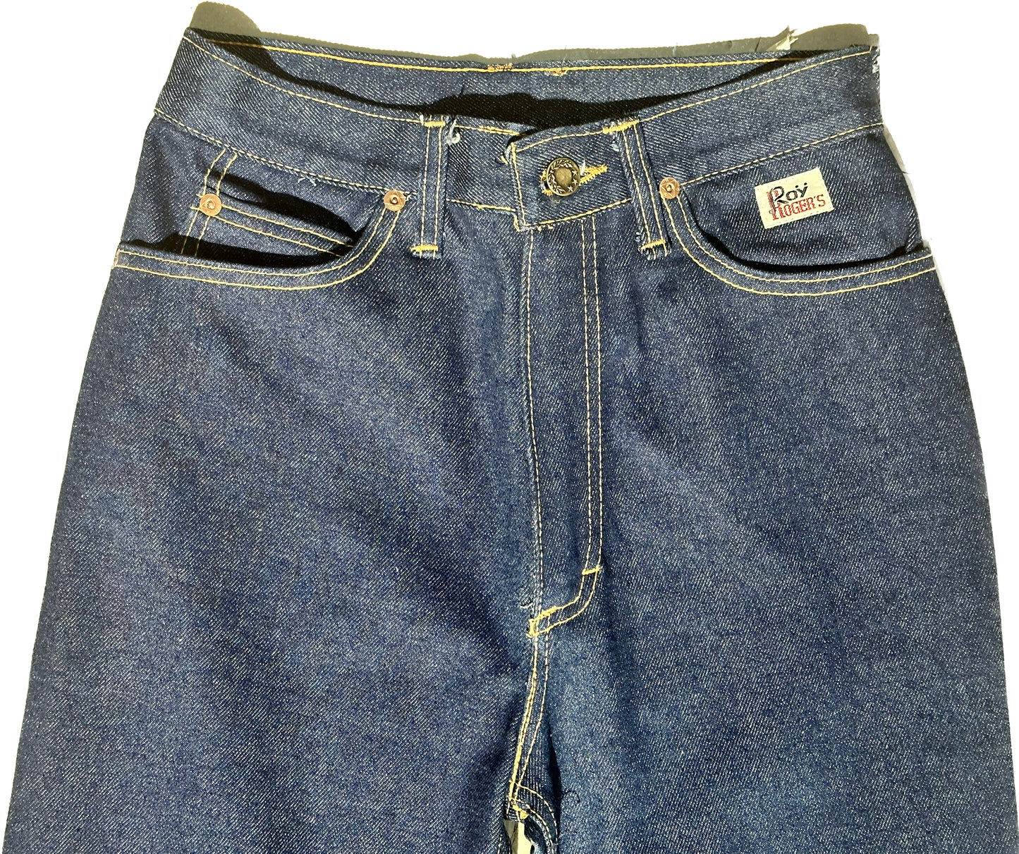 Roy Rogers 70s NOS indigo blue flared jeans trousers sz 28 , with tags!