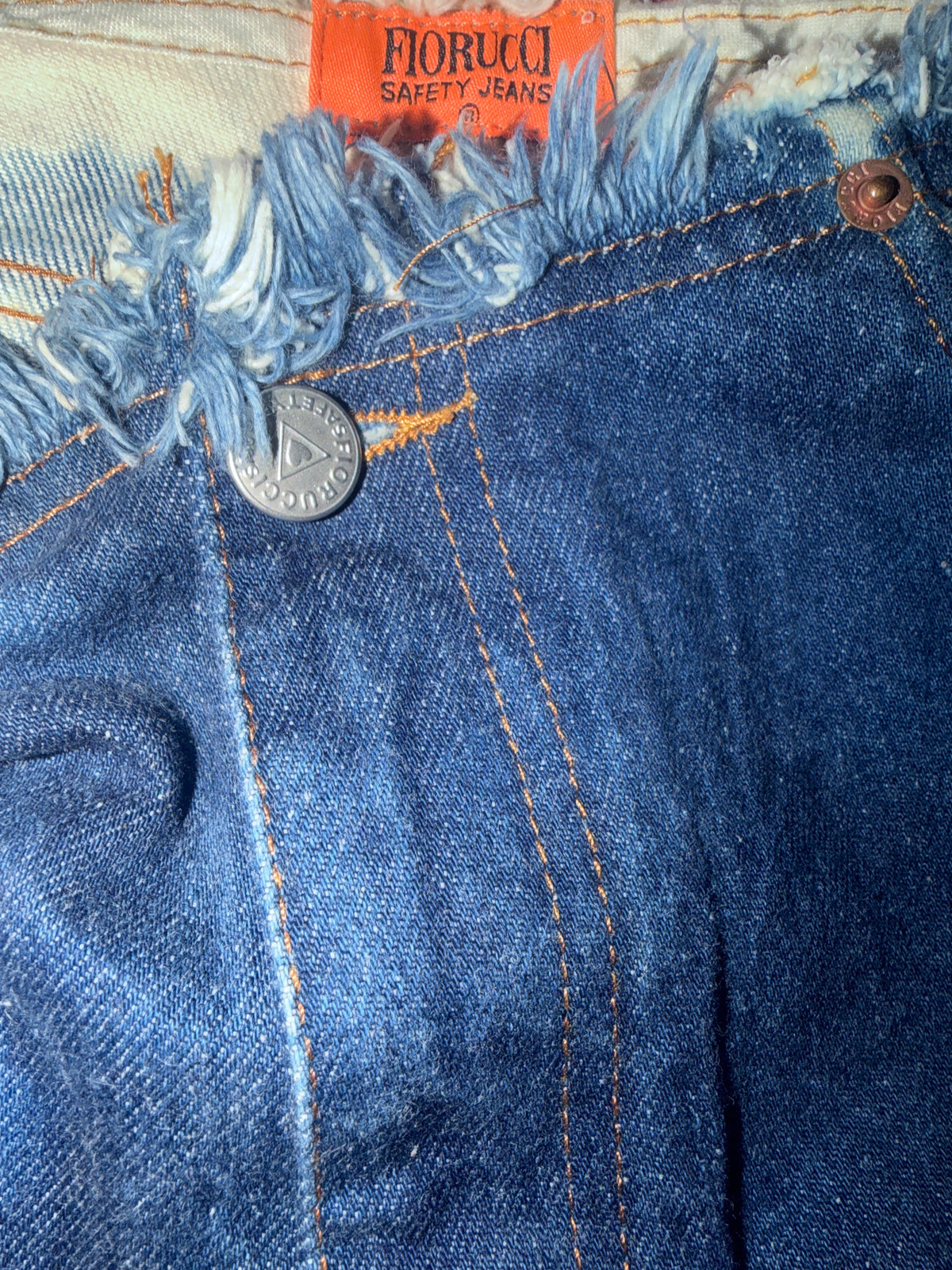 Fiorucci Safety Flared low waist tie-Dye jeans, NOS 90s, sz 30,32 available