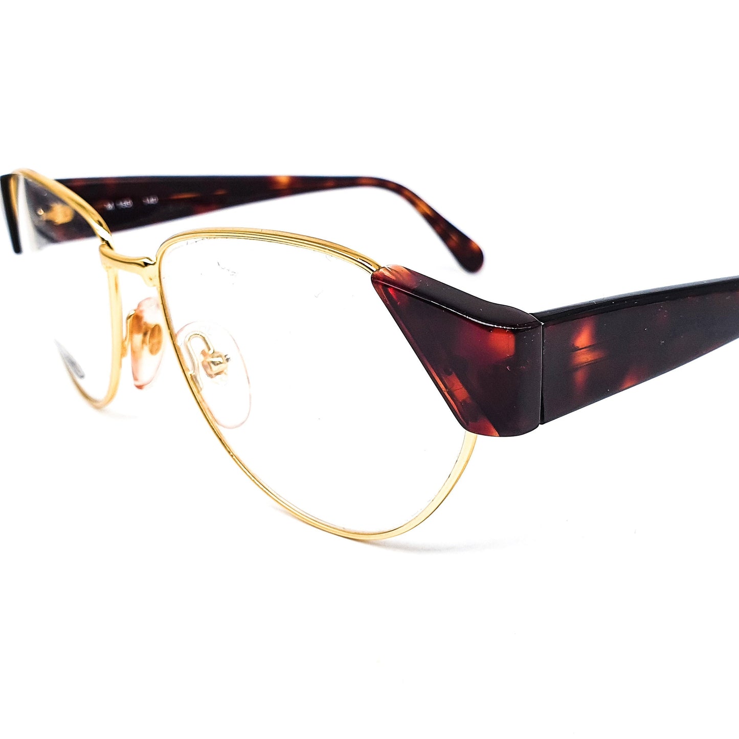 Missoni m165 classic vintage  cello wayfarer inspired gold/brown-tortoise eyeglasses frames, 1980s NOS Italy