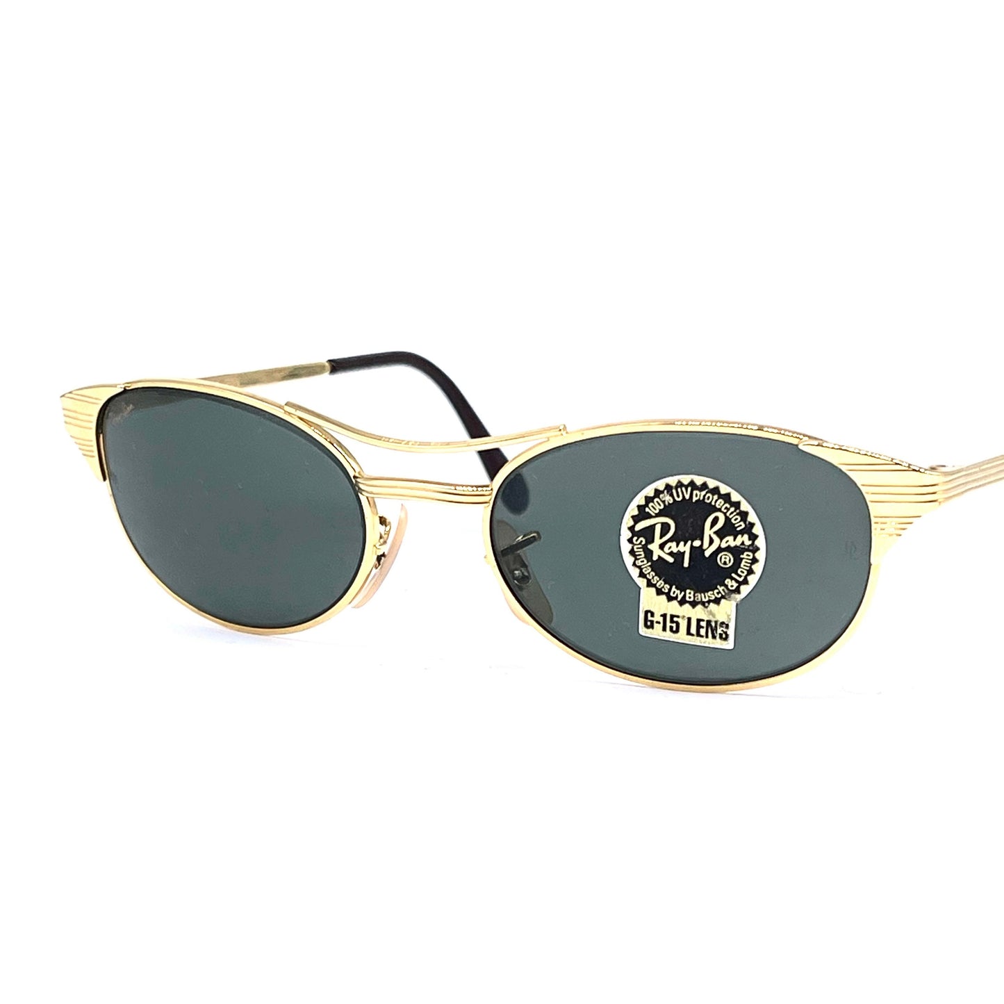 Rayban B and L Signet W1394 oval gold plated sunglasses NOS 90s