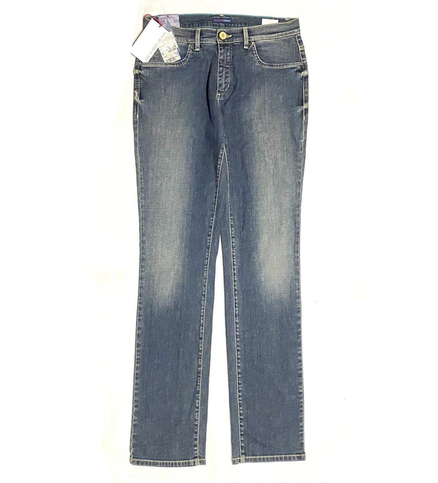 Trussardi jeans straight indigo blue denim trousers, BNWT
