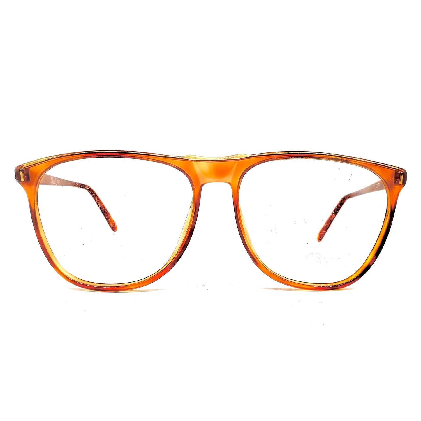 Persol Ratti classic Demi blonde cello drop shape eyeglasses frames, 1970s NOS Italy