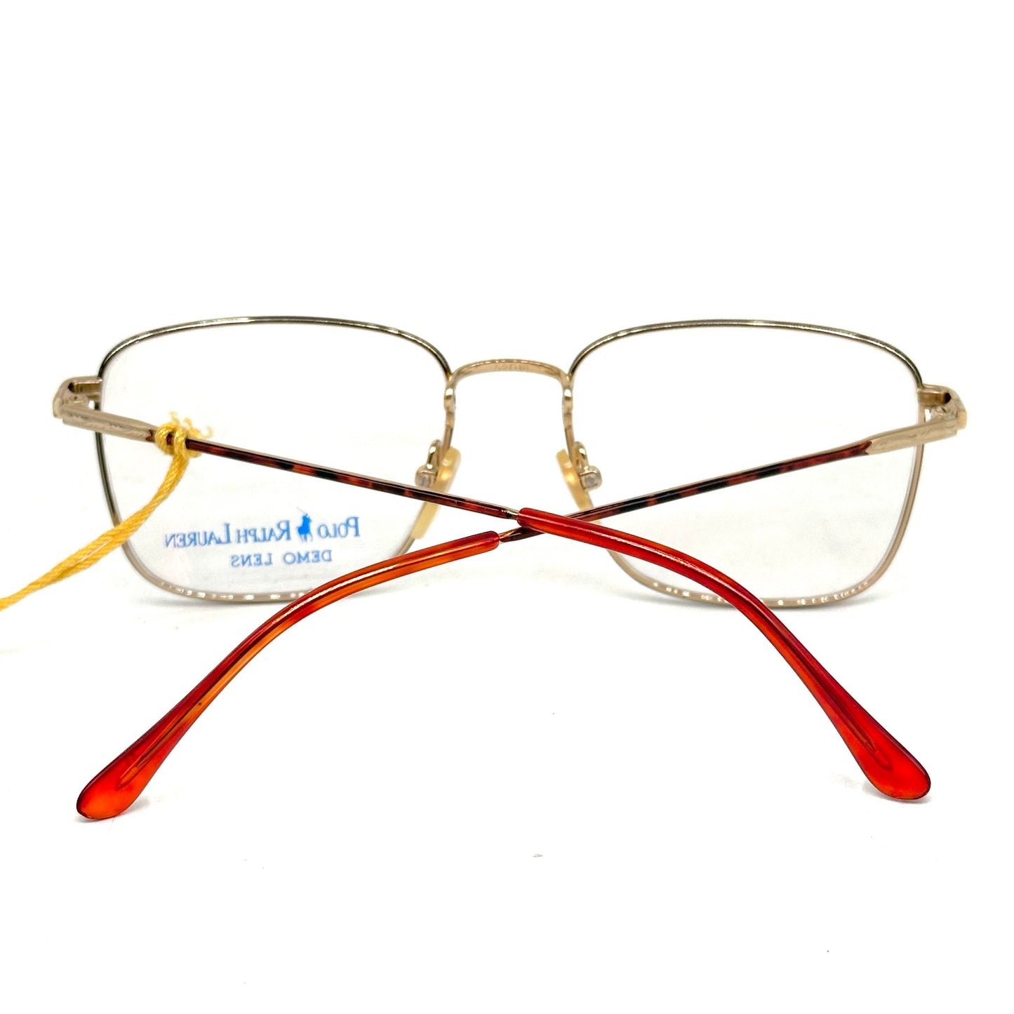 Ralph Lauren Classic XV square golden metal frames w tortoise coated rims, NOS 80s Mint