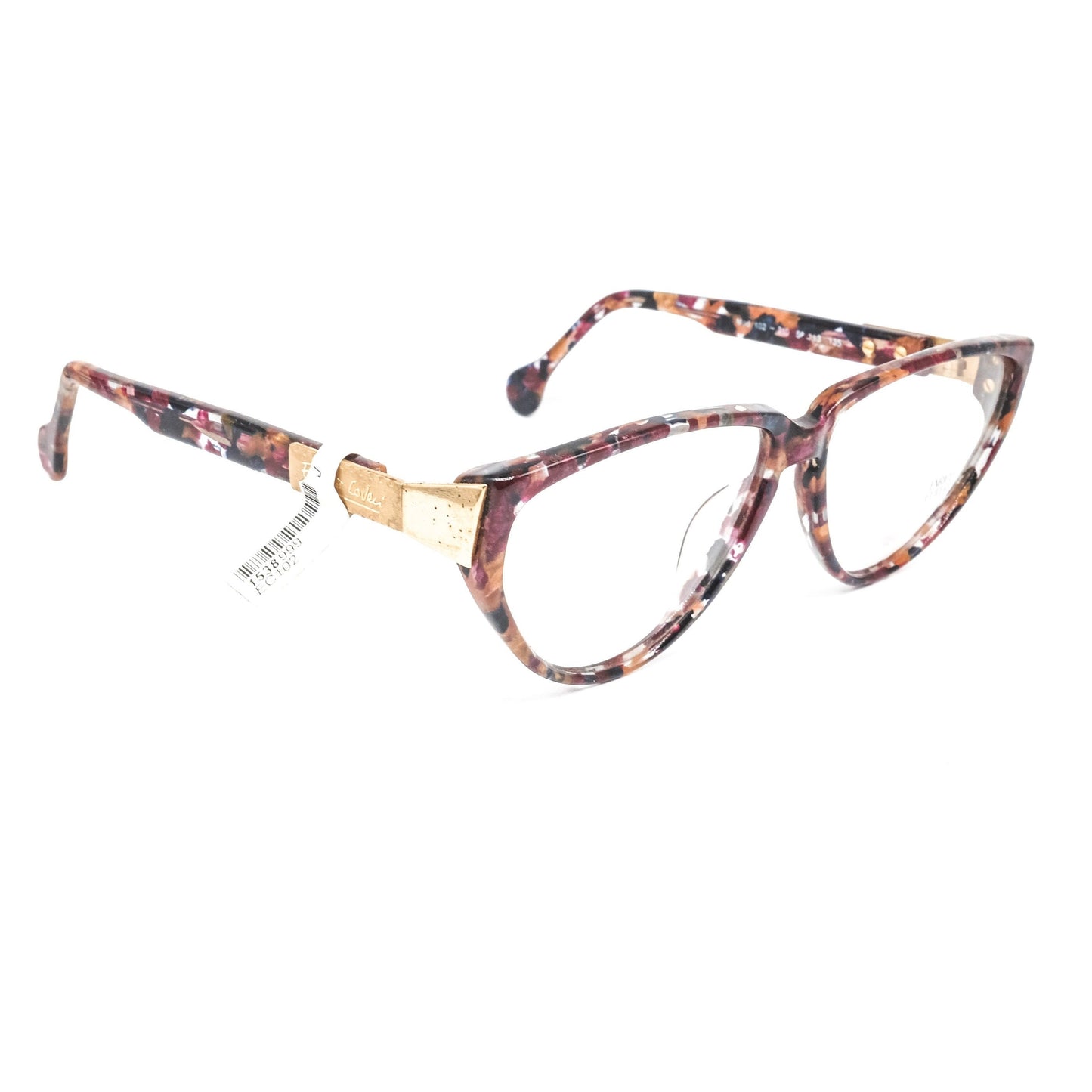 Enrico Coveri 102 310 multicolour cello cateye eyeglasses frames, 1990s NOS Italy