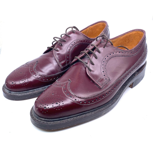 Grenson Royal Windsor NOS burgundy brogues church style UK handmade leather shoes size 7