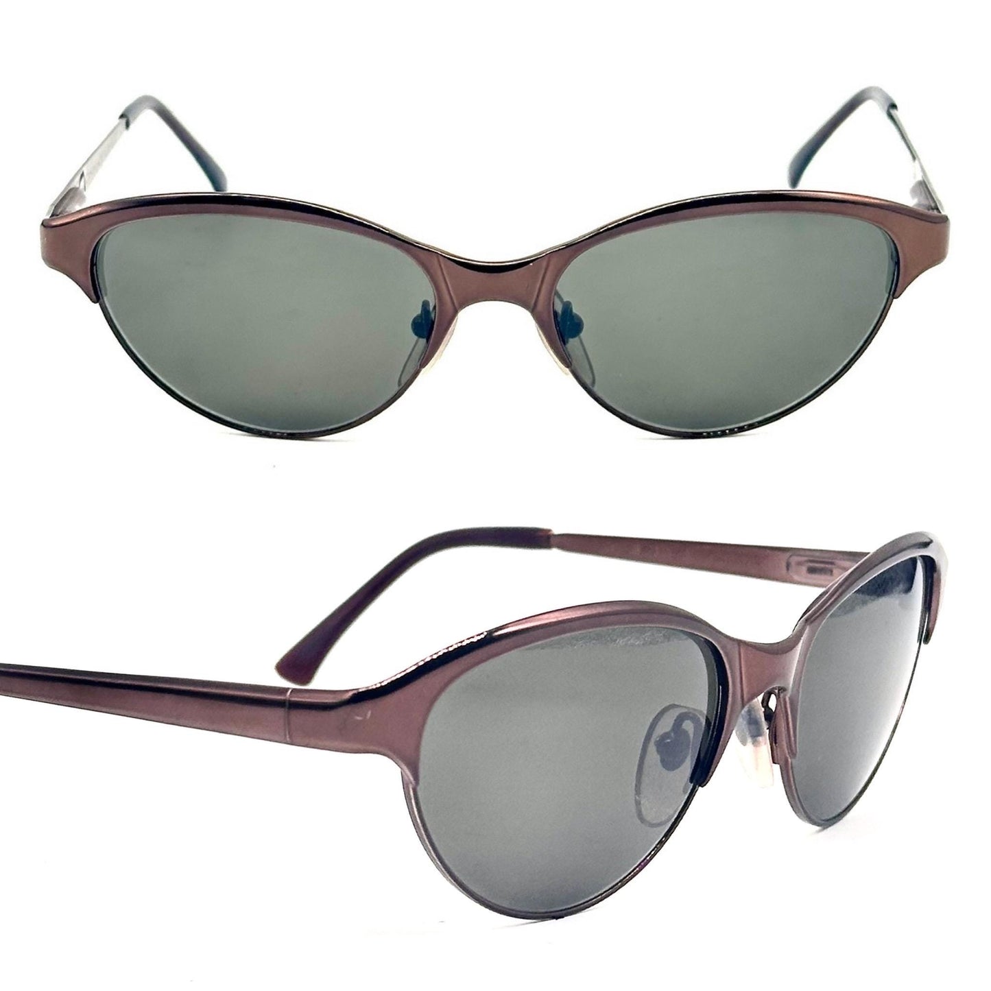 DonnaKaran 108 cateye copper metal 90s sunglasses