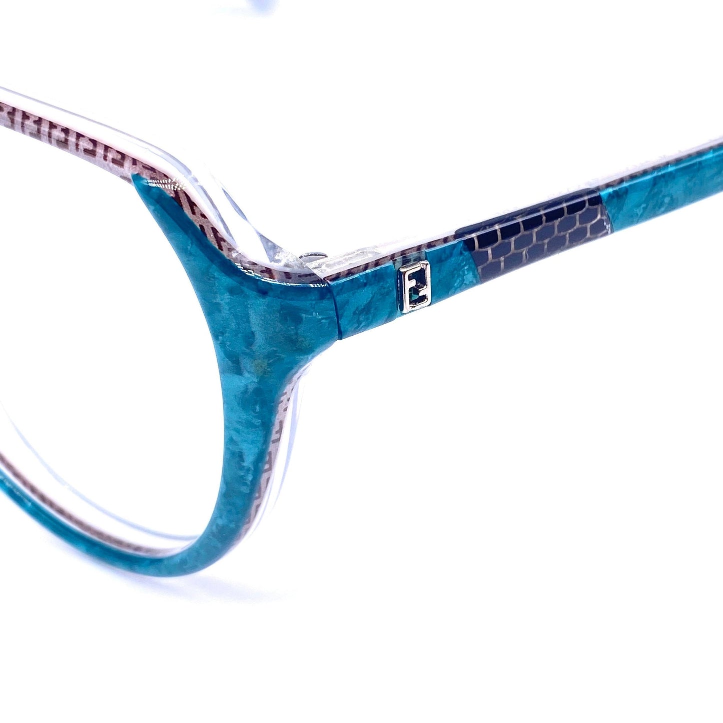 Fendi FV48 celluloid aviator frames hand made in Italy by Lozza in the 80s, NOS 2 colorways available