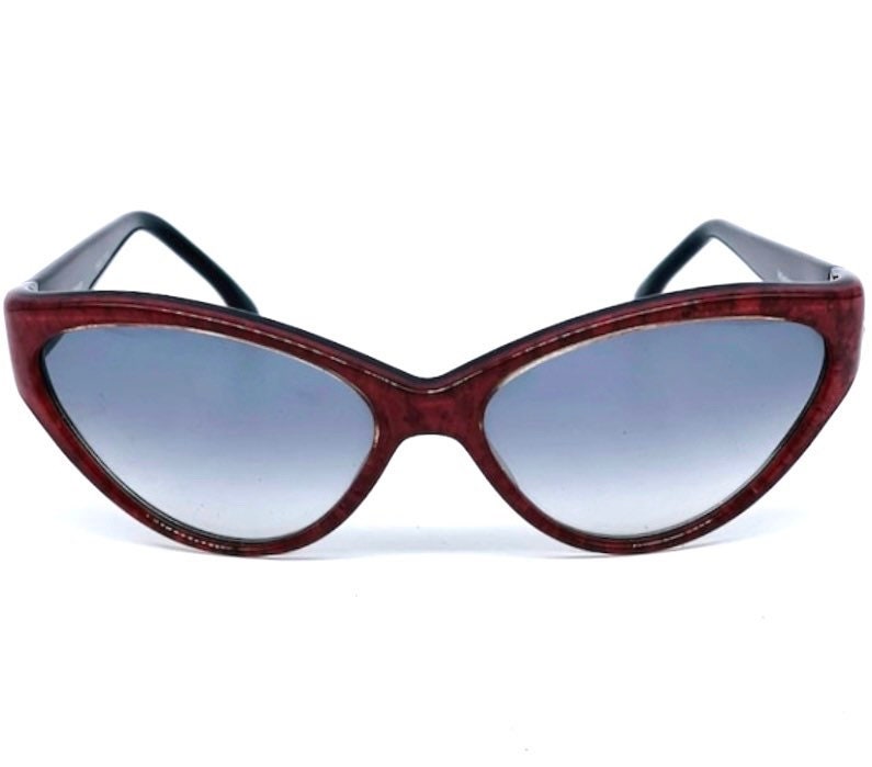 YSL 8404 burgundy marble sunglasses Made in France in the 80s