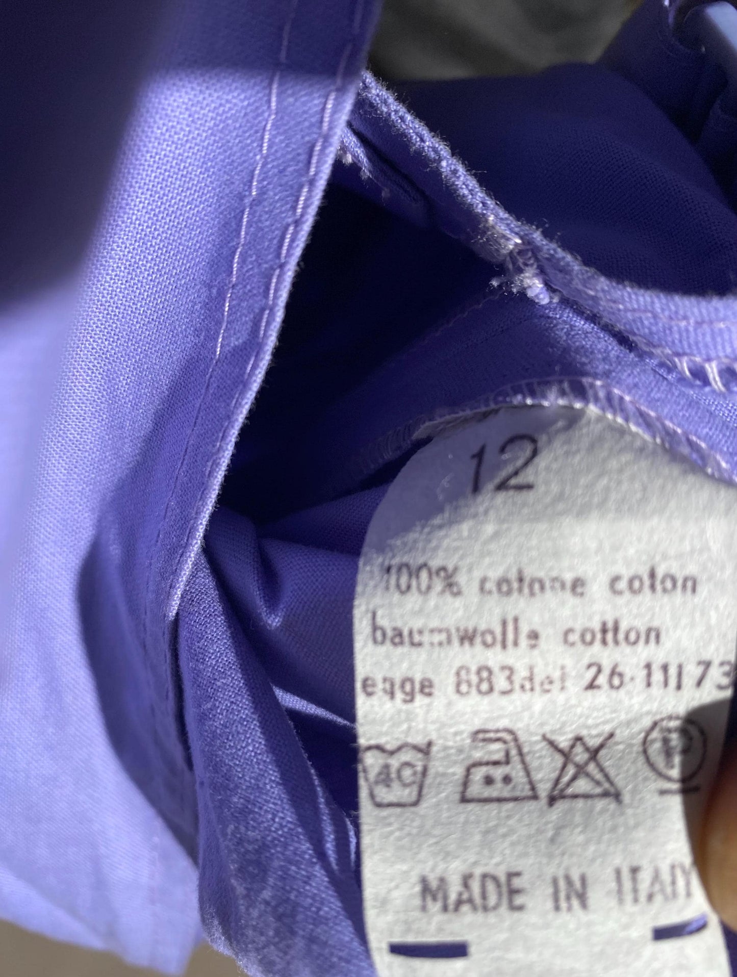 Vagabond NOS 80s lilac cotton summer dungaree w shorts- utility clasp straps, sz 12, S-M