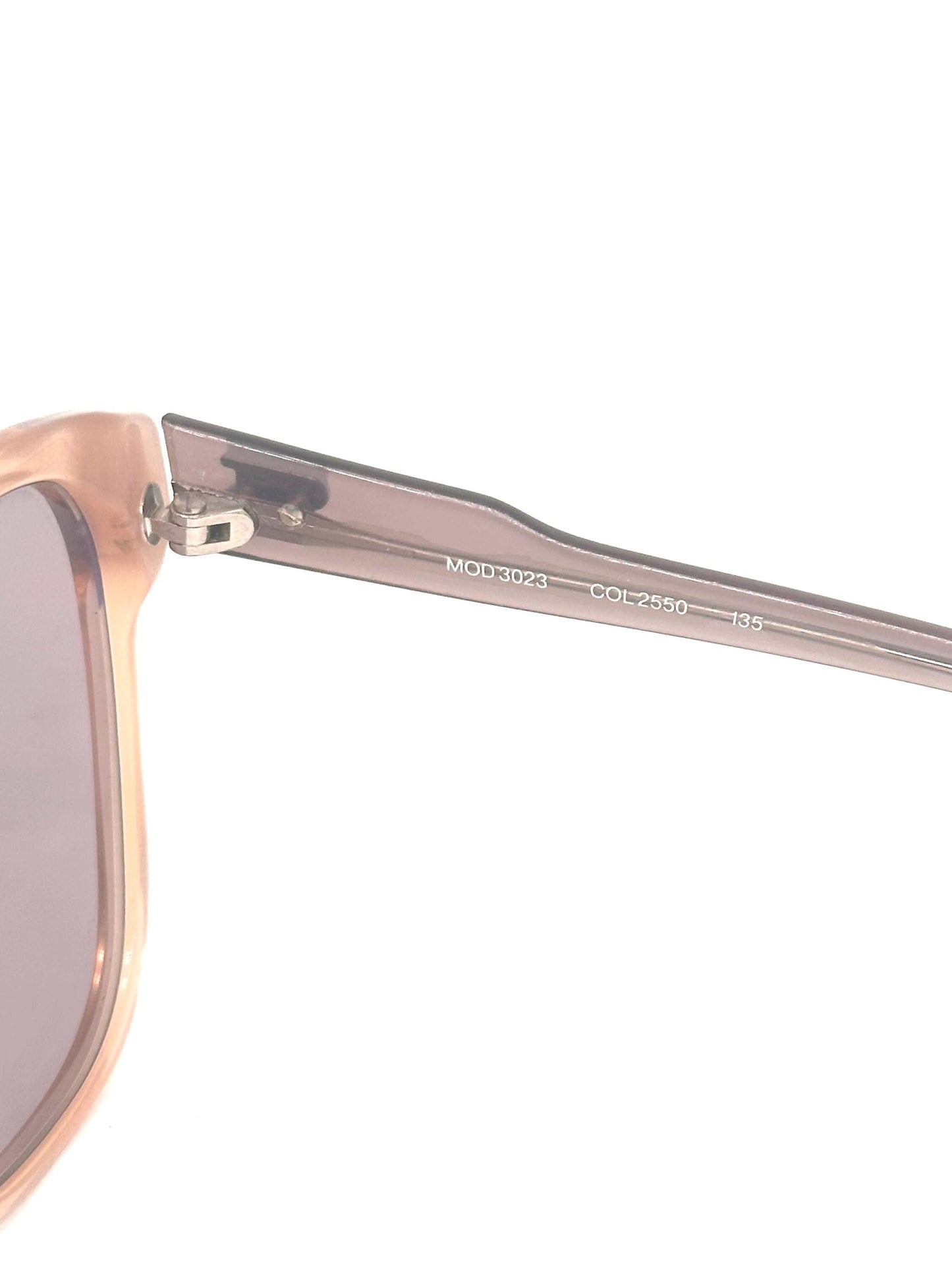 Silhouette 3023 cream and purple clear oversized sunglasses with purple diagonals on the sides, 1980s NOS Austria