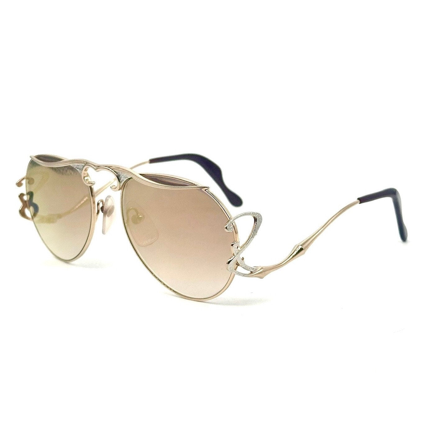 Colani Design 1053 aviator sunglasses, incredible mesh up of avant garde/ baroque design, late 70s W Germany NOS