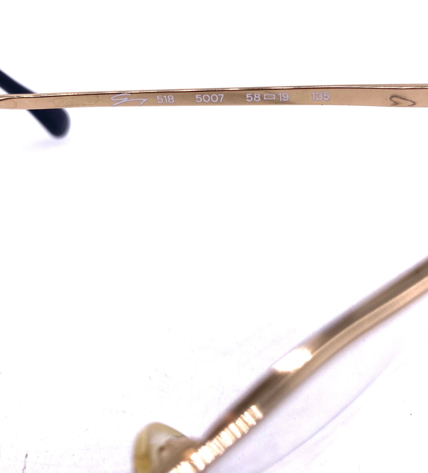 Genny 518 oval flat top rimless eyeglasses frames hand made in Italy, coolest minimalist design 1980s NoS