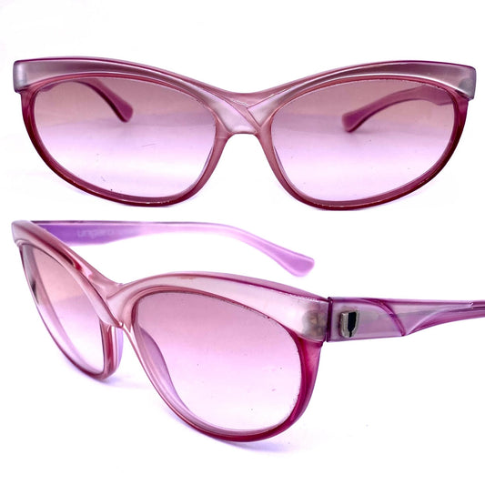 Ungaro Paris gorgeous rose/ pearl cateye sunglasses made in France, 1980s NOS