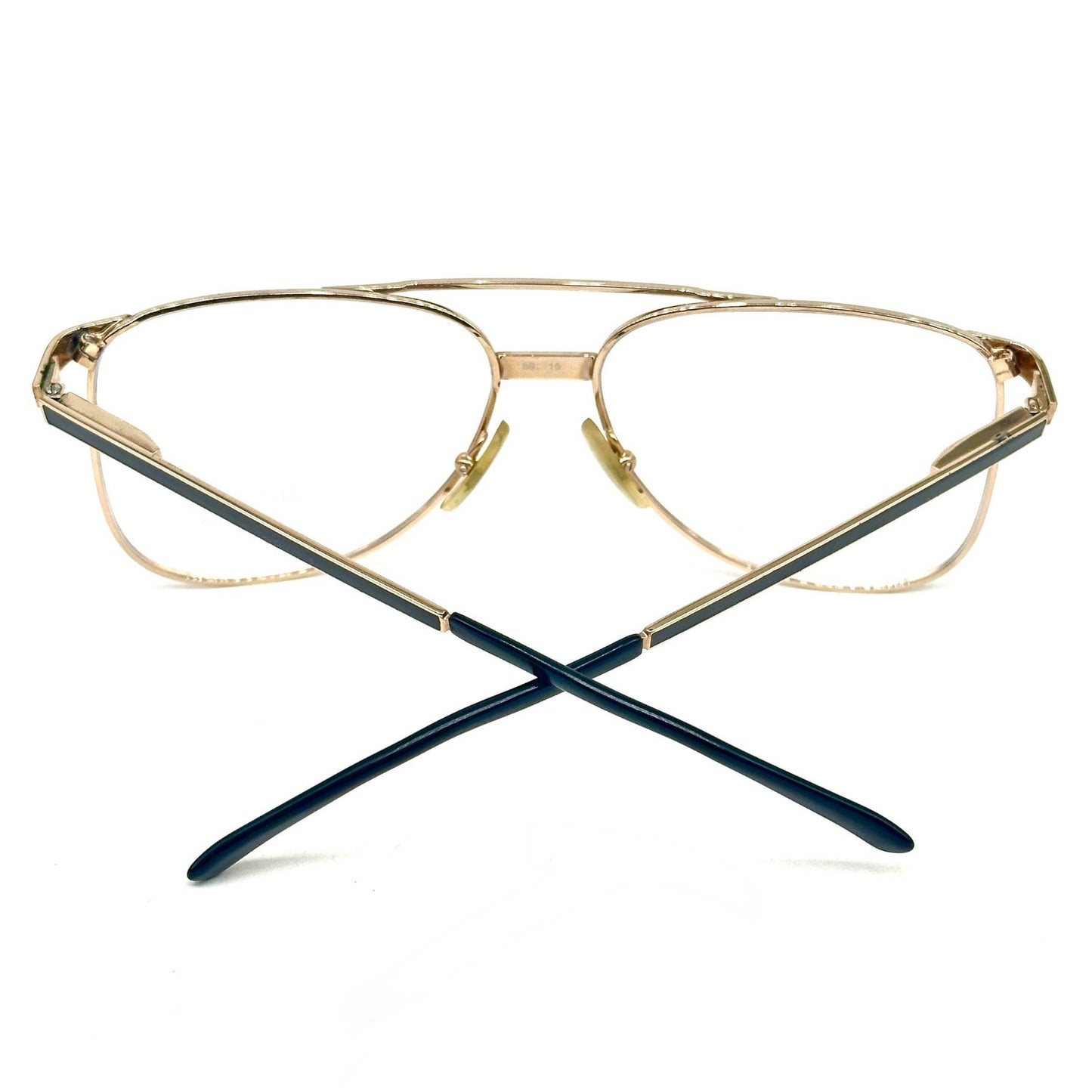Missoni M405 gold square aviator eyeglasses made in Italy, 90s NoS