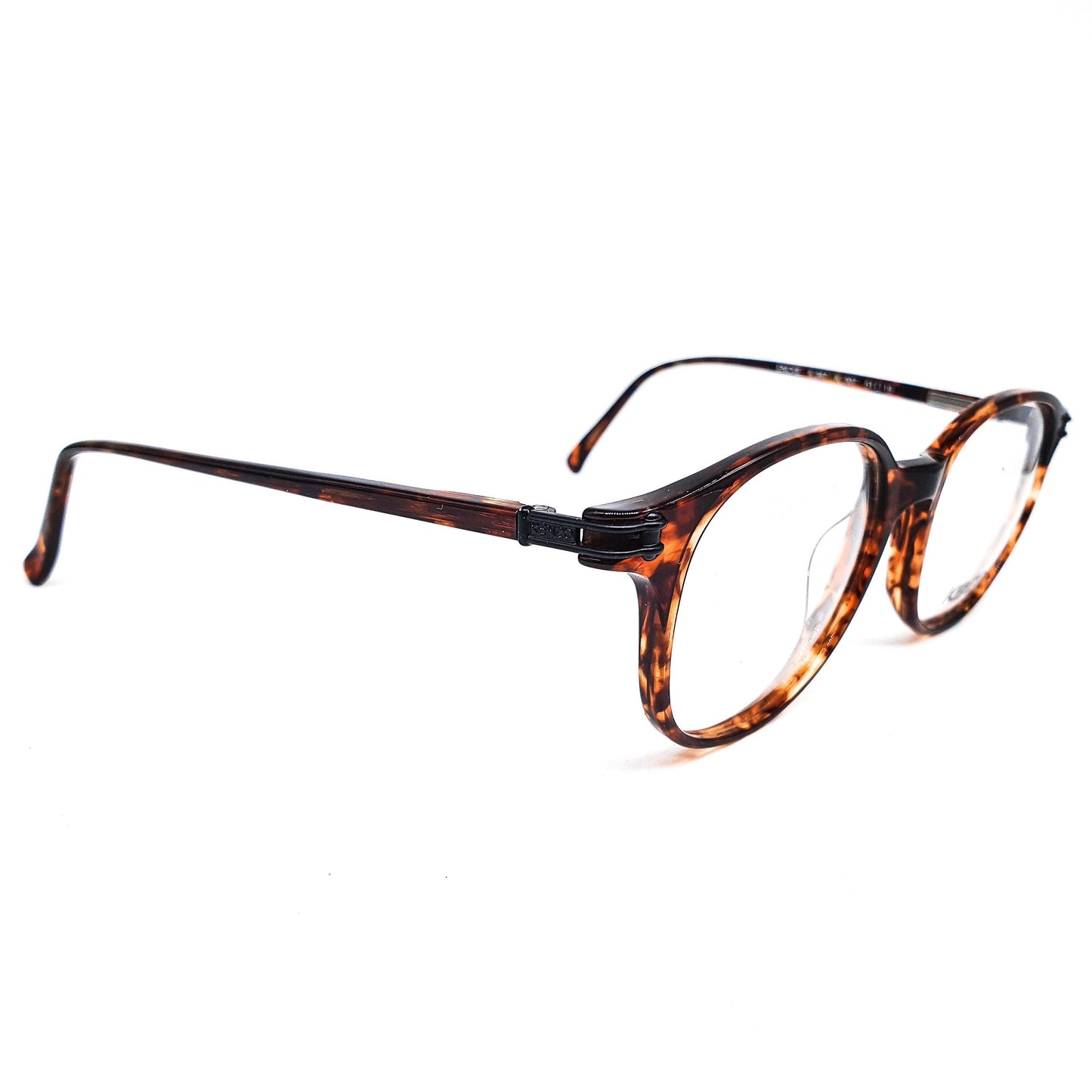 Kenzo k367 ENCKE pantos style brown tortoise acetate eyeglasses frames, 80s France