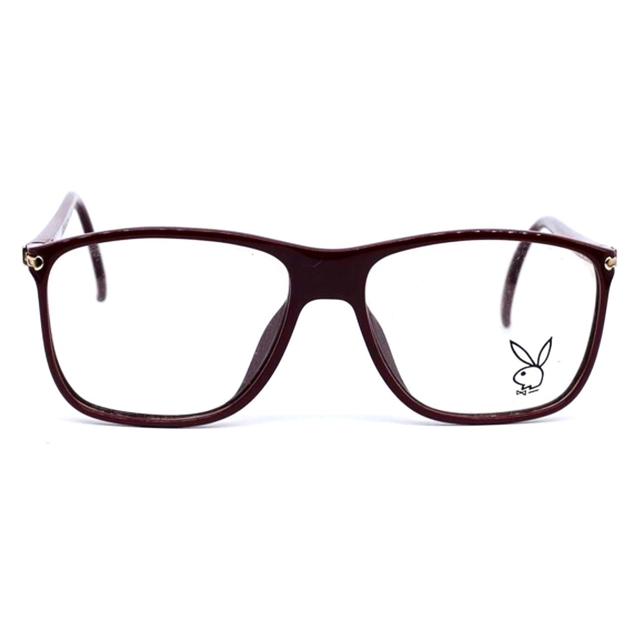 Playboy 4638 square burdundy eyeglasses frames in Optyl acetate, NOS 80s mint.