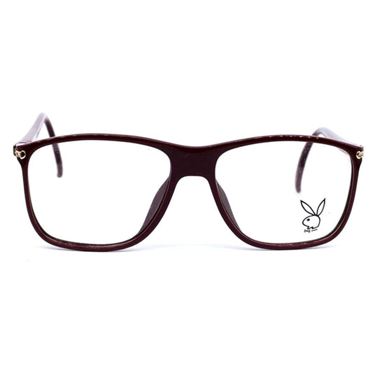 Playboy 4638 square burdundy eyeglasses frames in Optyl acetate, NOS 80s mint.
