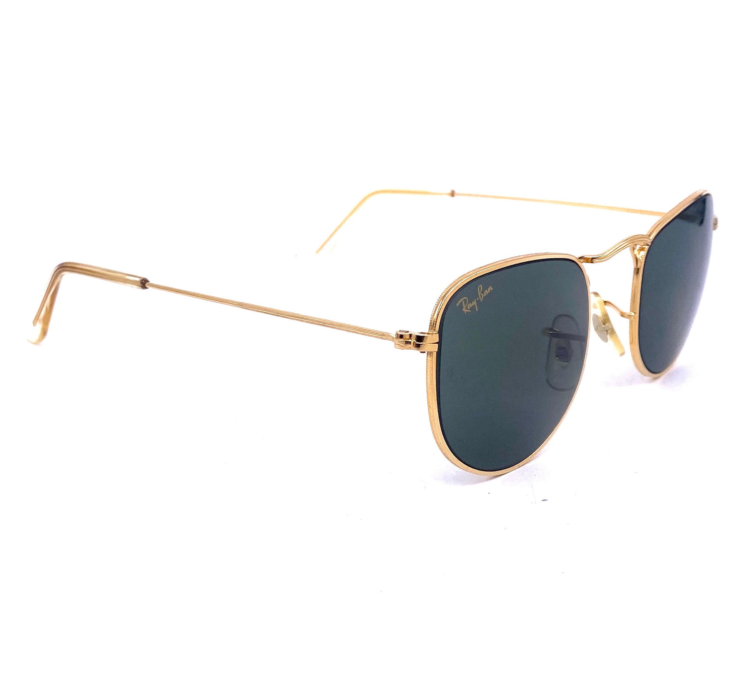 Rayban W1862 Bausch Lomb classic pantos golden metal sunglasses made in UsA, NOS 80s