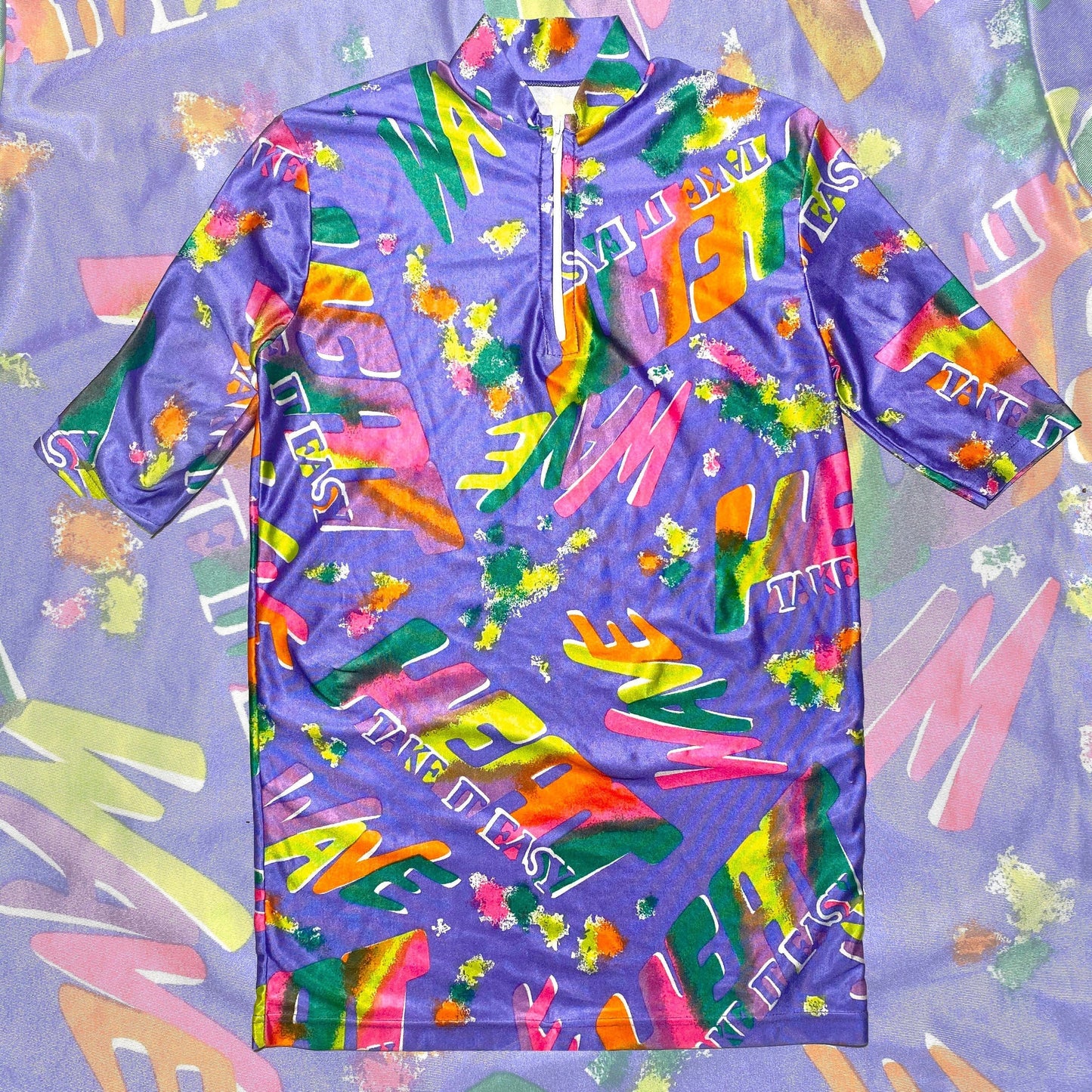 Lyrian 90s neon colors short sleeved cycling jersey / t-shirt, new with tags
