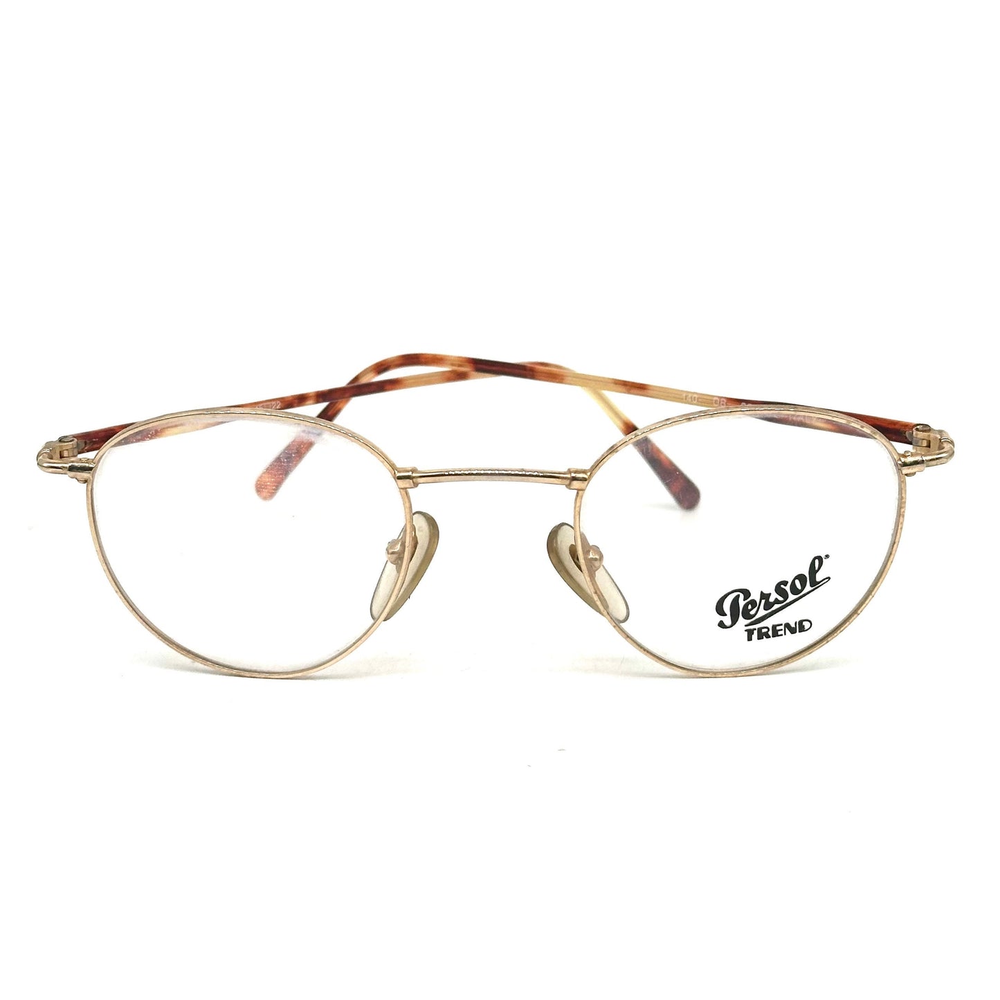 Persol Ratti Radyr pantos / round golden metal eyeglasses hand made in italy, 80s NoS