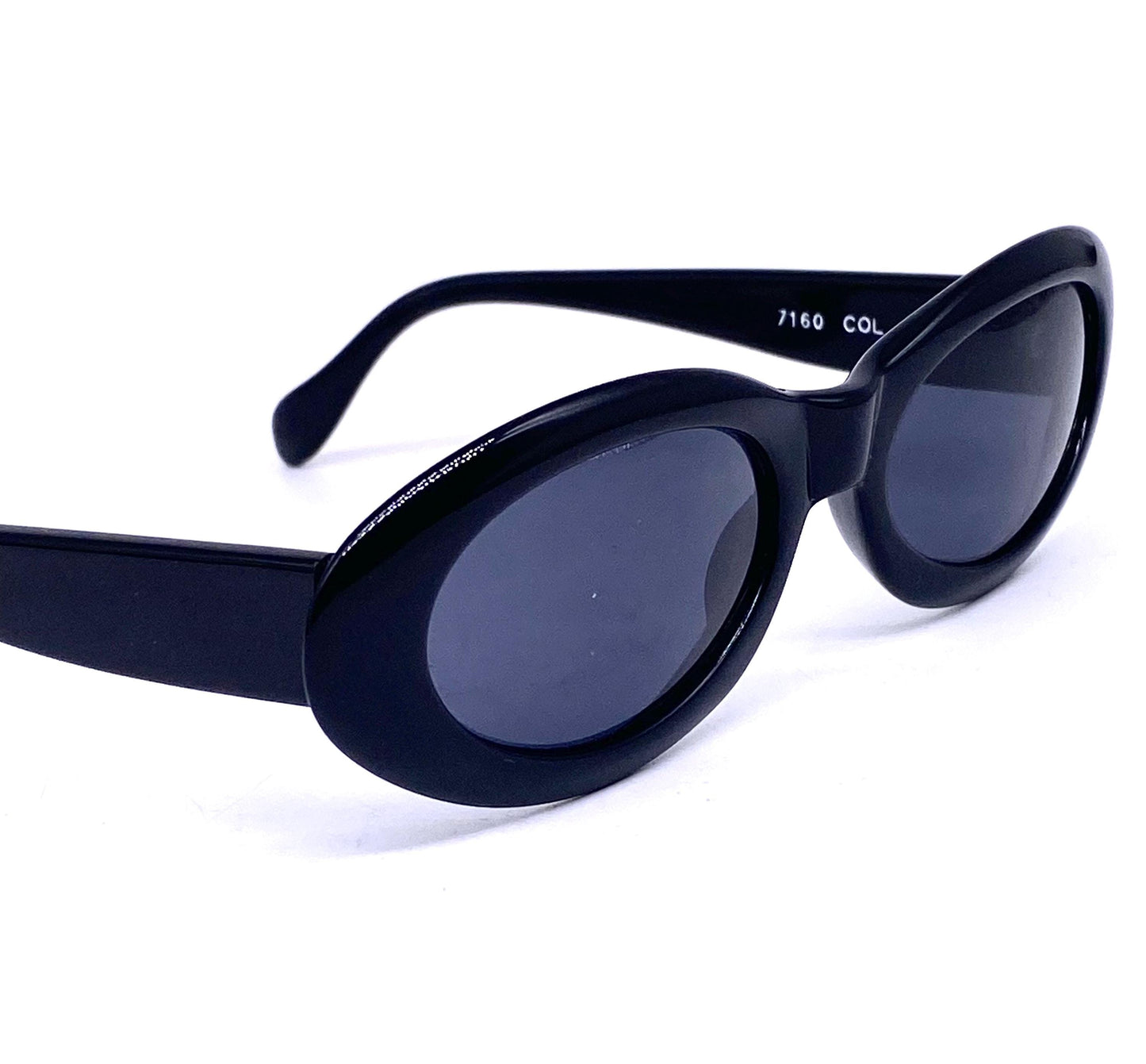 Alain Mikli par Mikli black oval cello sunglasses hand made in France, NOS 80s