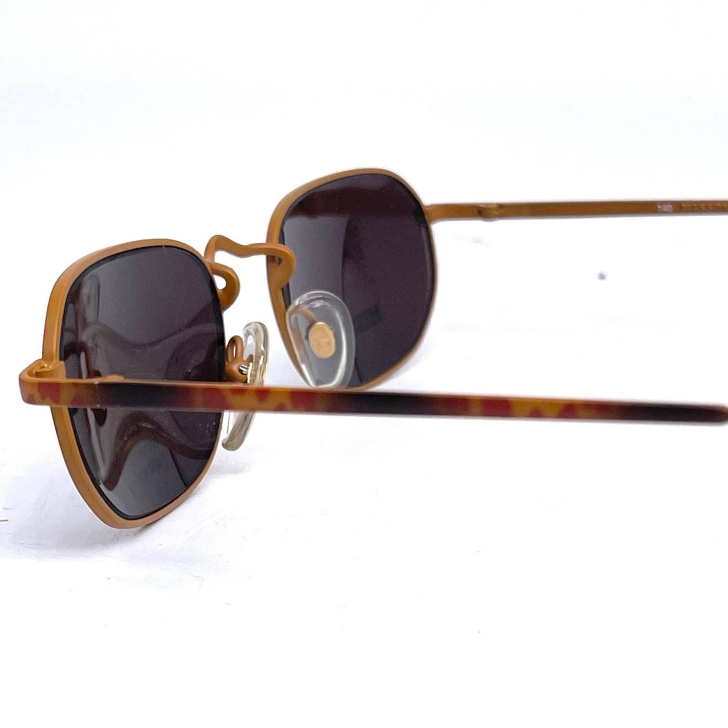 Missoni cool orange texture rectangular sunglasses hand made in Italy in the 80s, NOS