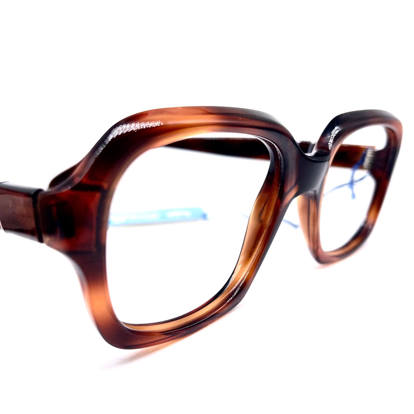 Persol Ratti NOS 1960s square thick tortoise eyeglasses frames hand Made in Italy