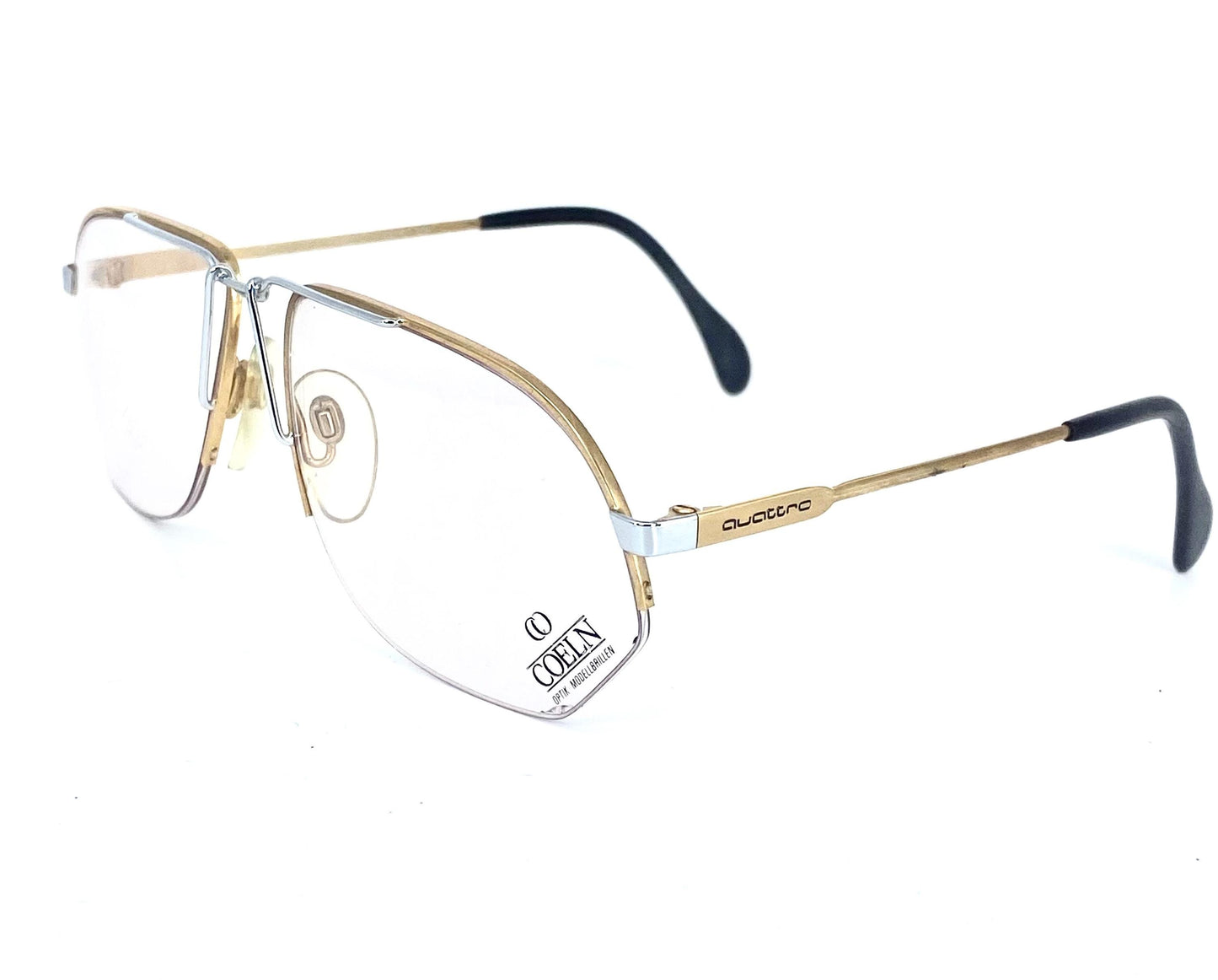 Coeln Quattro Audi luxury golden-silver metal aviator frames made in W.Germany, NOS 80s