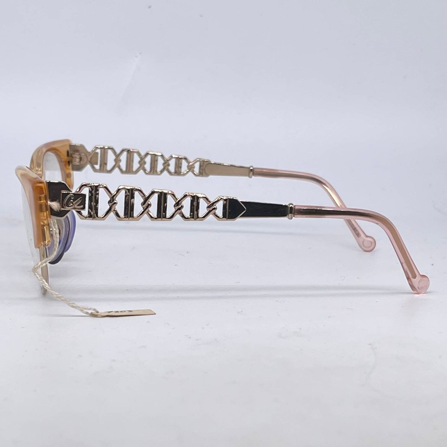 Christian Lacroix 7303 square clubmaster style eyeglasses in 2 colorways, NOS 80s