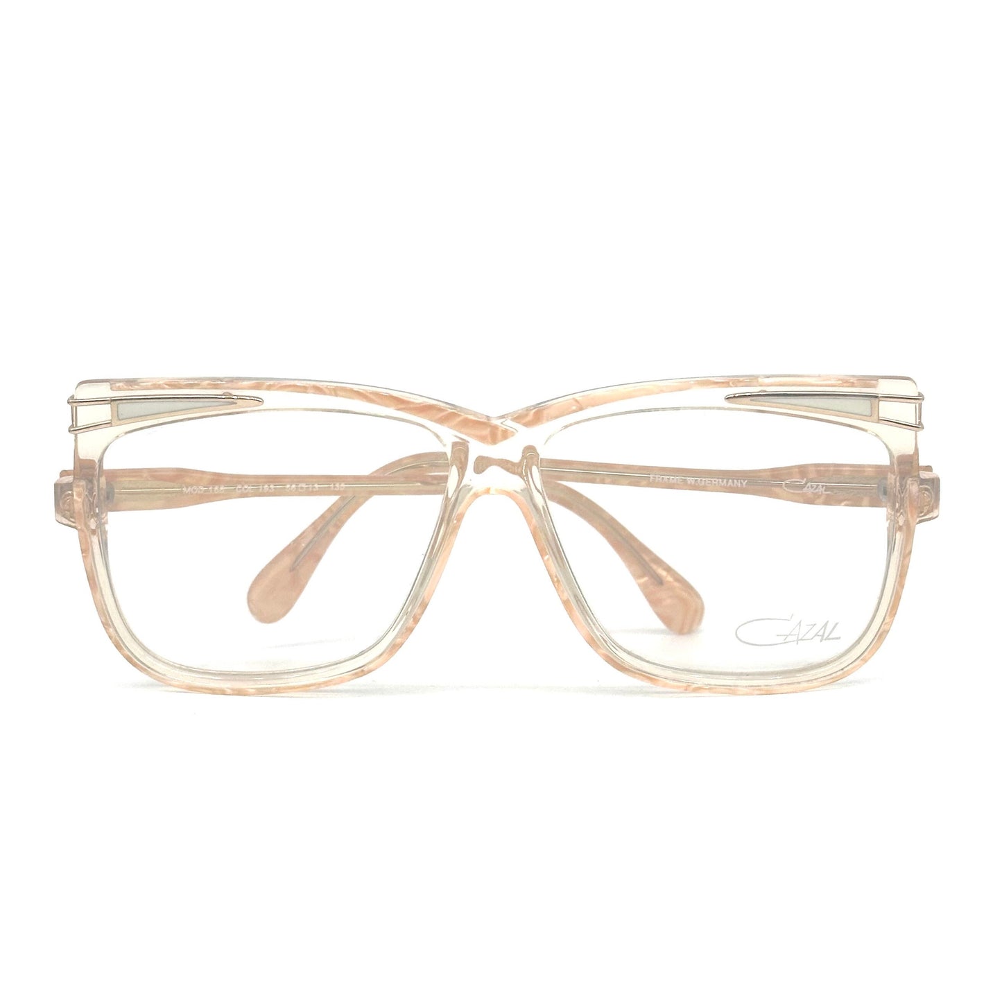 Cazal 168 square oversized eyeglasses w the iconic avant garde design, made in W Germany 80s NOs