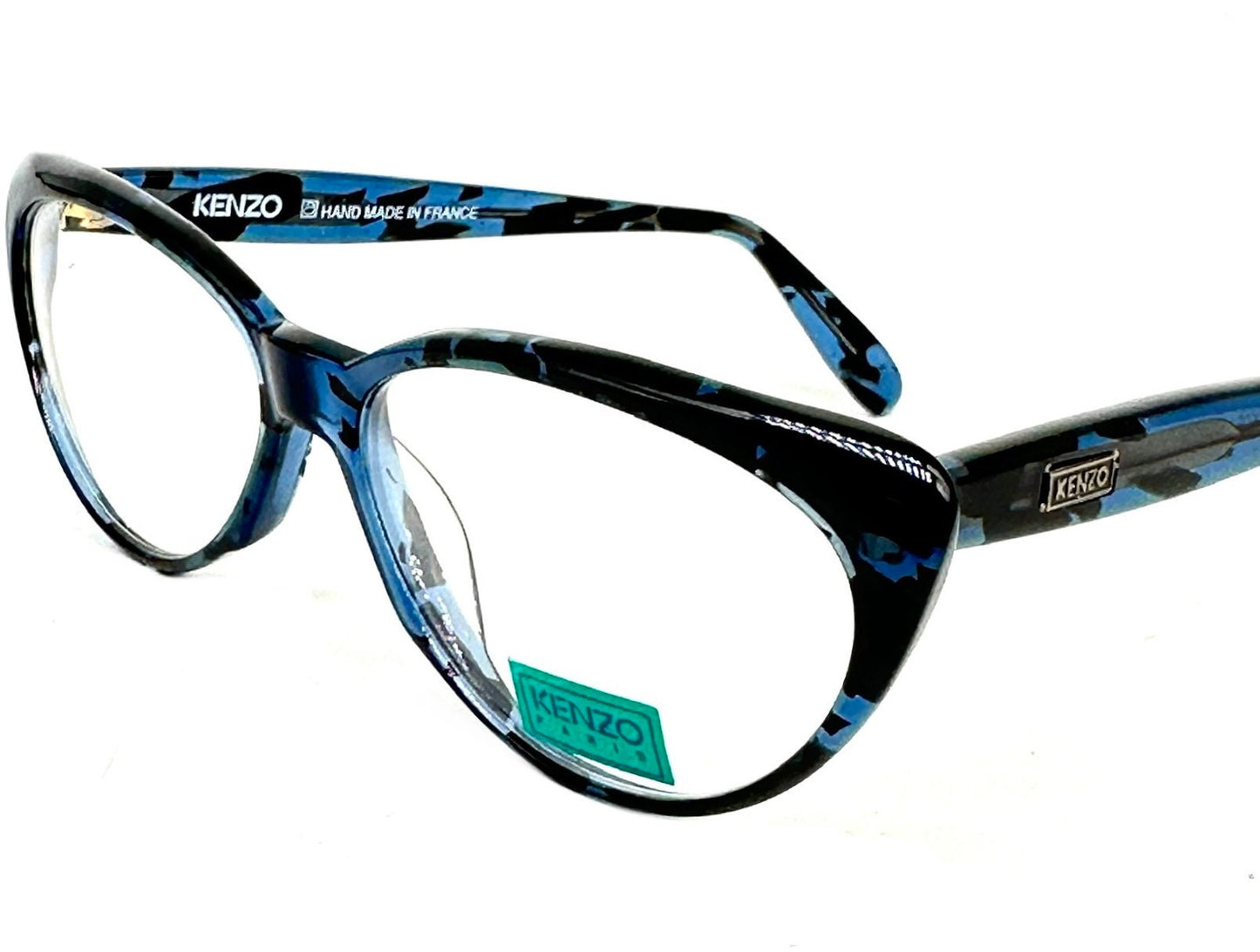 Kenzo Marylin blue Cateye frames in a classic 50s pinup style, NOS 80s hand made France.