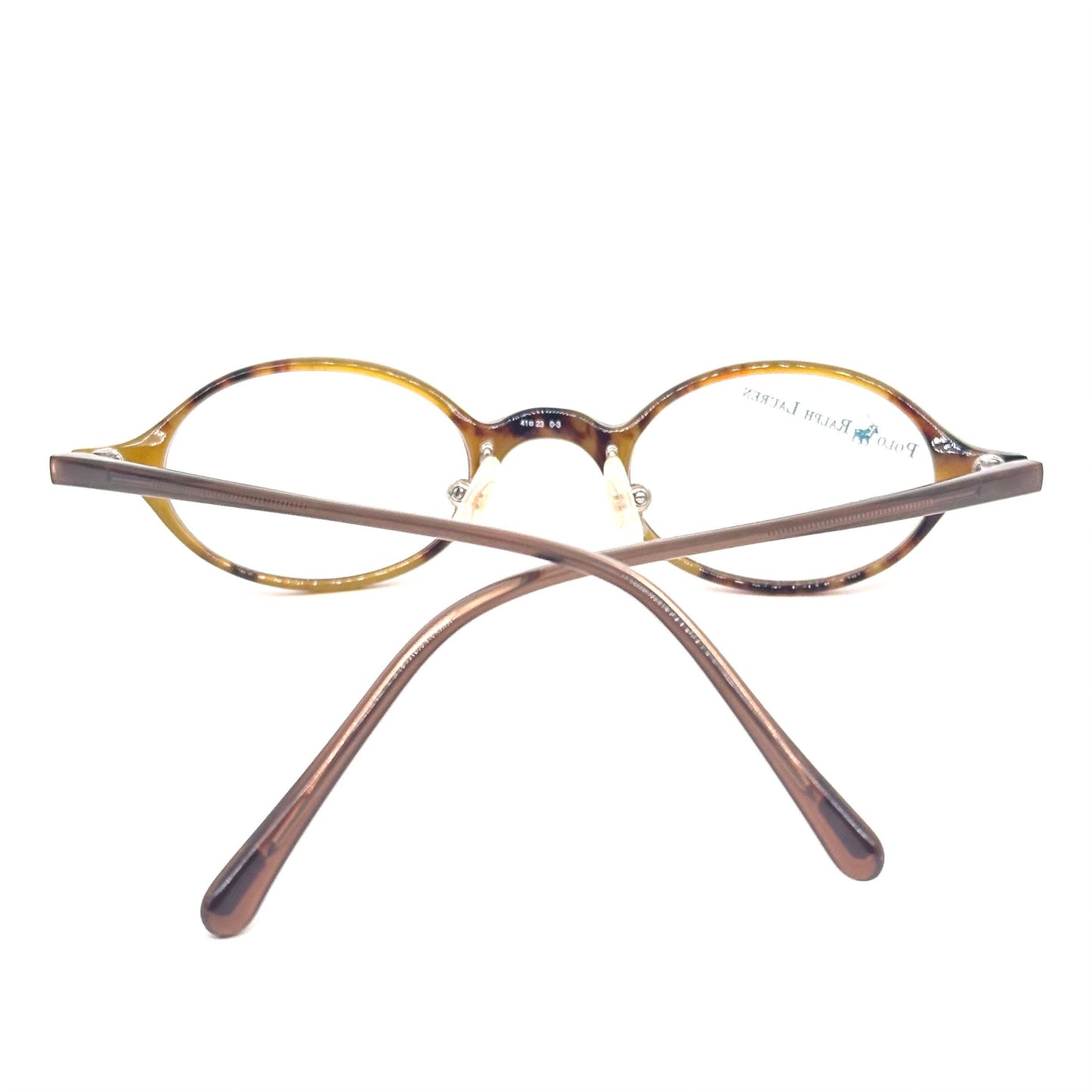 Ralph Lauren Polo 386 oval tortoise retro styled glasses frames, nOS 90s mint