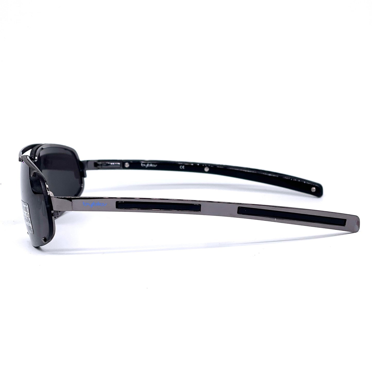 Byblos b911-S modernist wrap oval pilot restyle sunglasses, NoS early Y2k