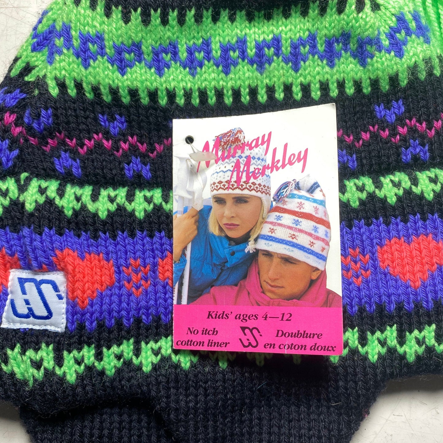 Merkley Canada NWT hand-knit winter Ski beanie hats with cotton lining, 1 sz fit all